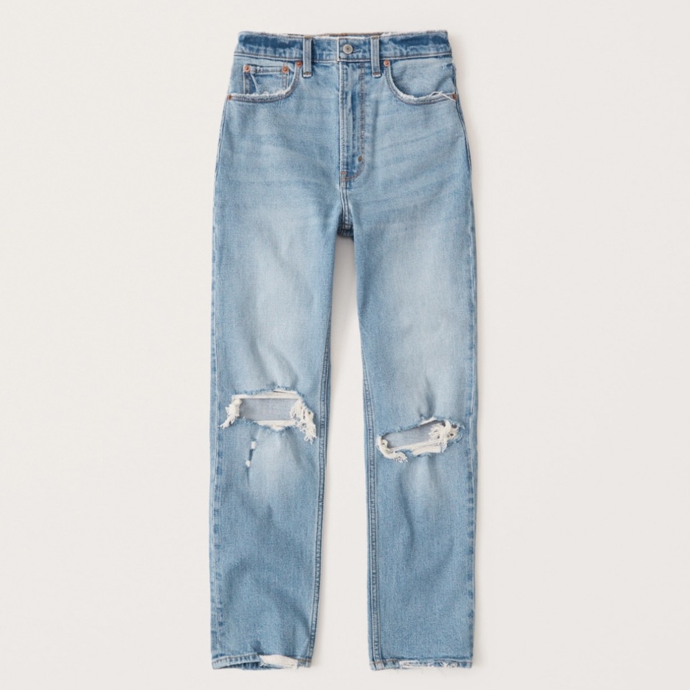 Abercrombie & Fitch The Ankle Straight Ultra High Rise Jeans